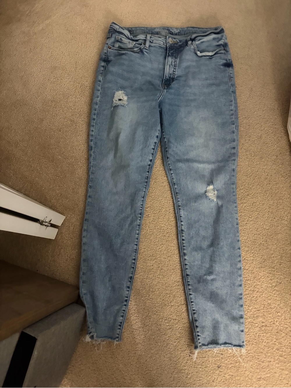 Old Navy Light Wash Distressed Skinny Jeans